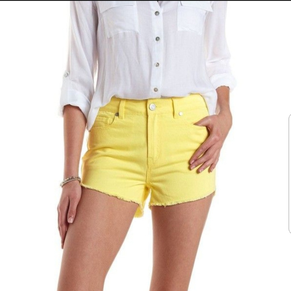 NWOT Refuge High Waist Vintage Cheeky Short Yellow